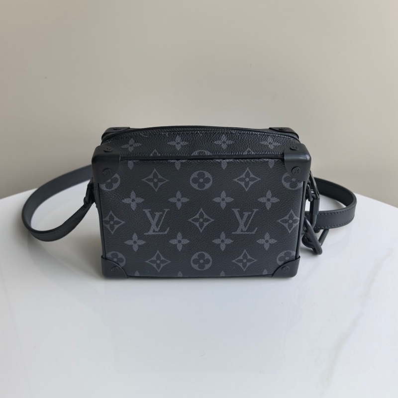 98新lv/路易威登 黑花 Soft trunk 單肩斜挎小方盒子包 開口笑 25年芯片款-1