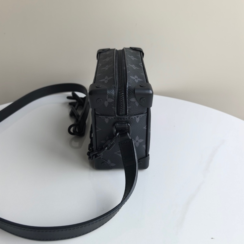 98新lv/路易威登 黑花 Soft trunk 單肩斜挎小方盒子包 開口笑 25年芯片款-2