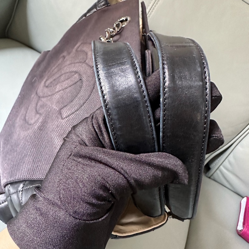 Chanel流浪包，黑銀網袋手提款，容量超大，抵到爛筍盤！-4