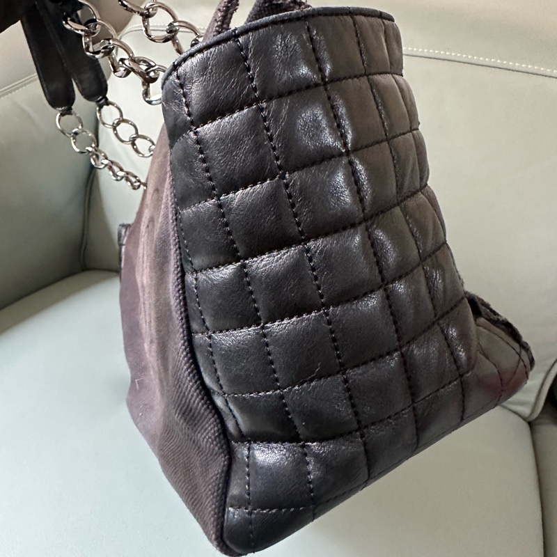 Chanel流浪包，黑銀網袋手提款，容量超大，抵到爛筍盤！-10