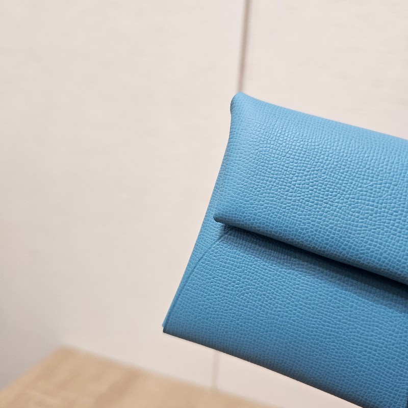 [不用萬元的愛馬仕❣️] Hermes 7N糖果藍Bastia零錢包-2