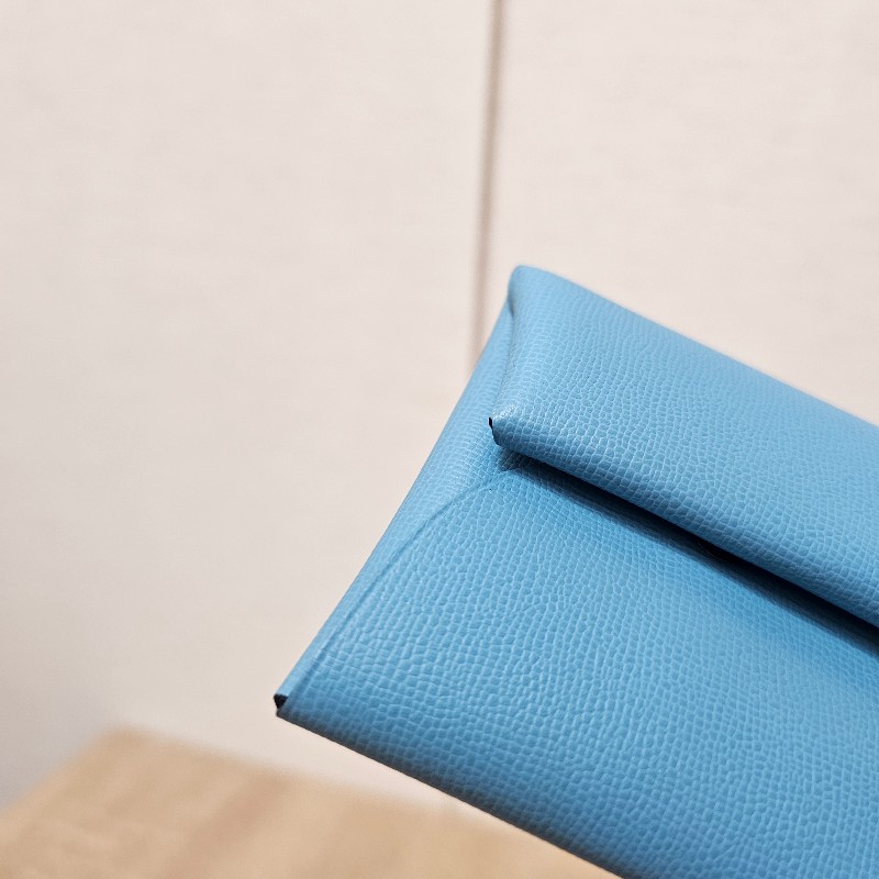 [不用萬元的愛馬仕❣️] Hermes 7N糖果藍Bastia零錢包-3