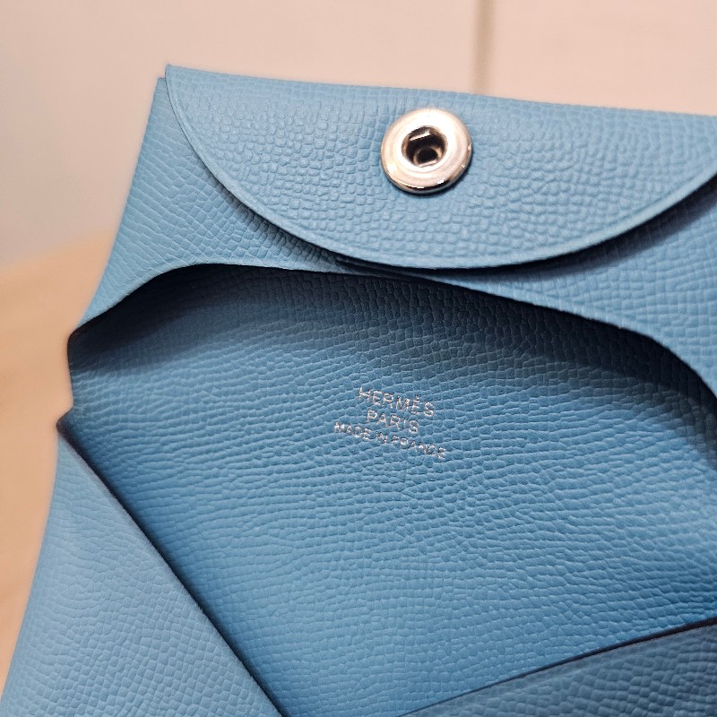 [不用萬元的愛馬仕❣️] Hermes 7N糖果藍Bastia零錢包-8