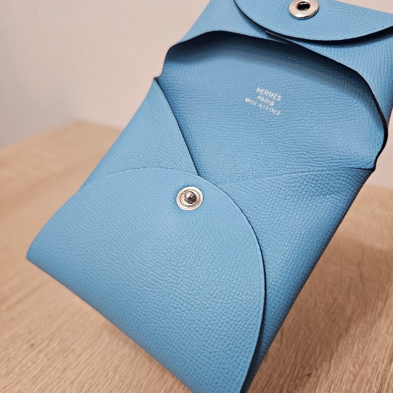[不用萬元的愛馬仕❣️] Hermes 7N糖果藍Bastia零錢包-10