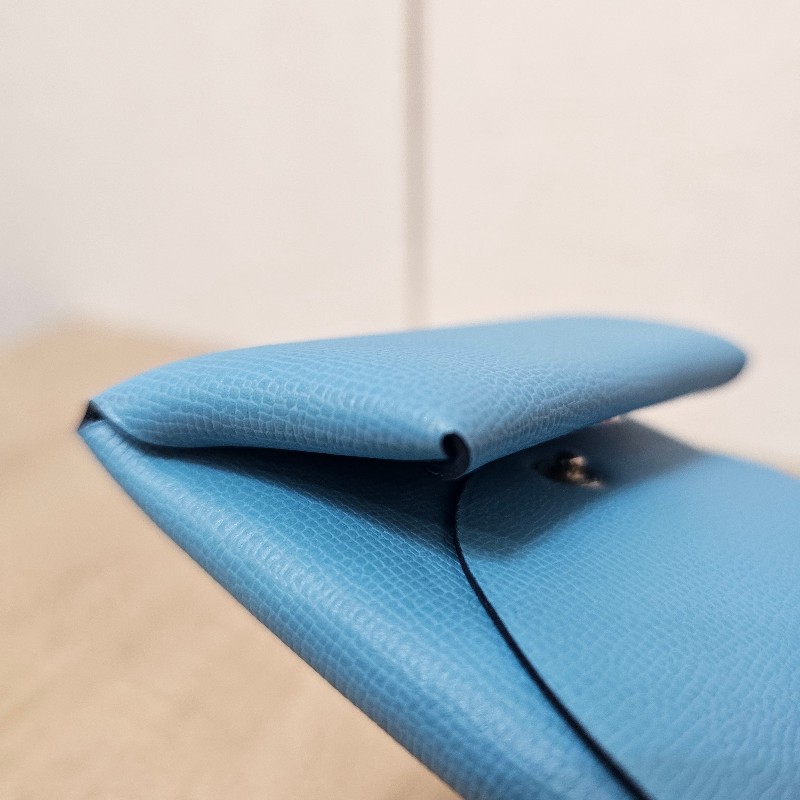 [不用萬元的愛馬仕❣️] Hermes 7N糖果藍Bastia零錢包-11