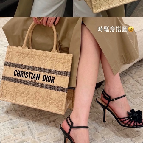Dior草編托特包 小號