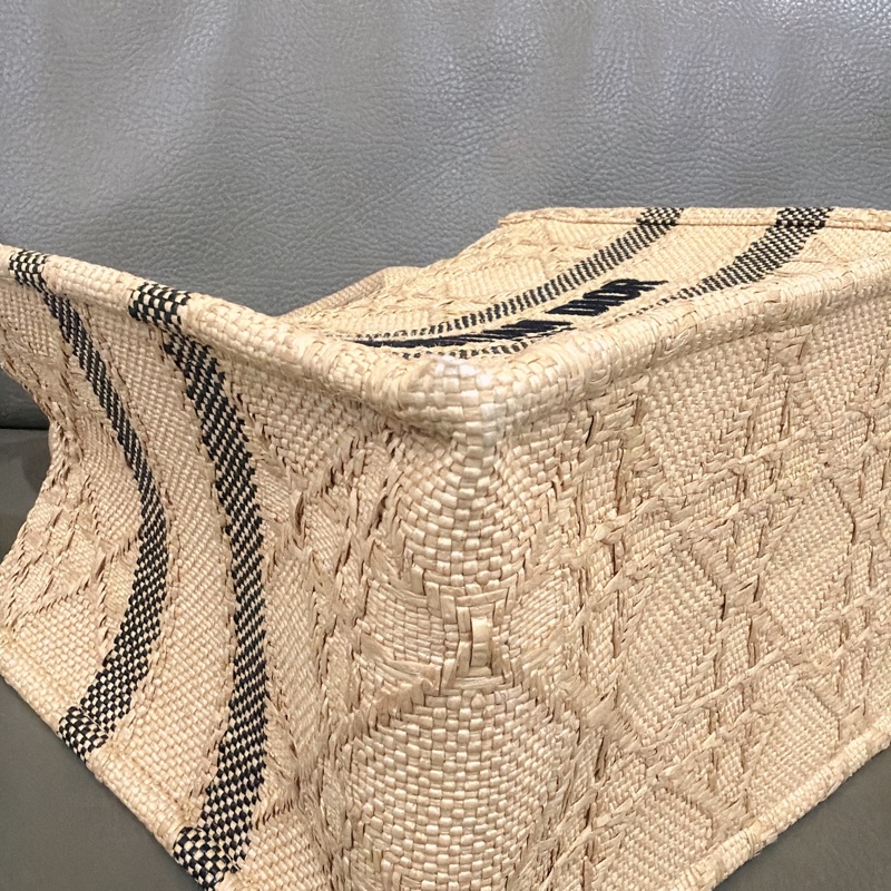 Dior草編托特包 小號-4