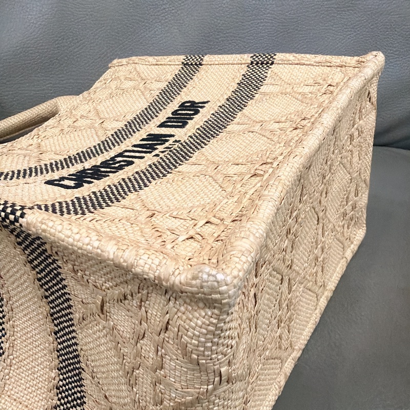 Dior草編托特包 小號-5