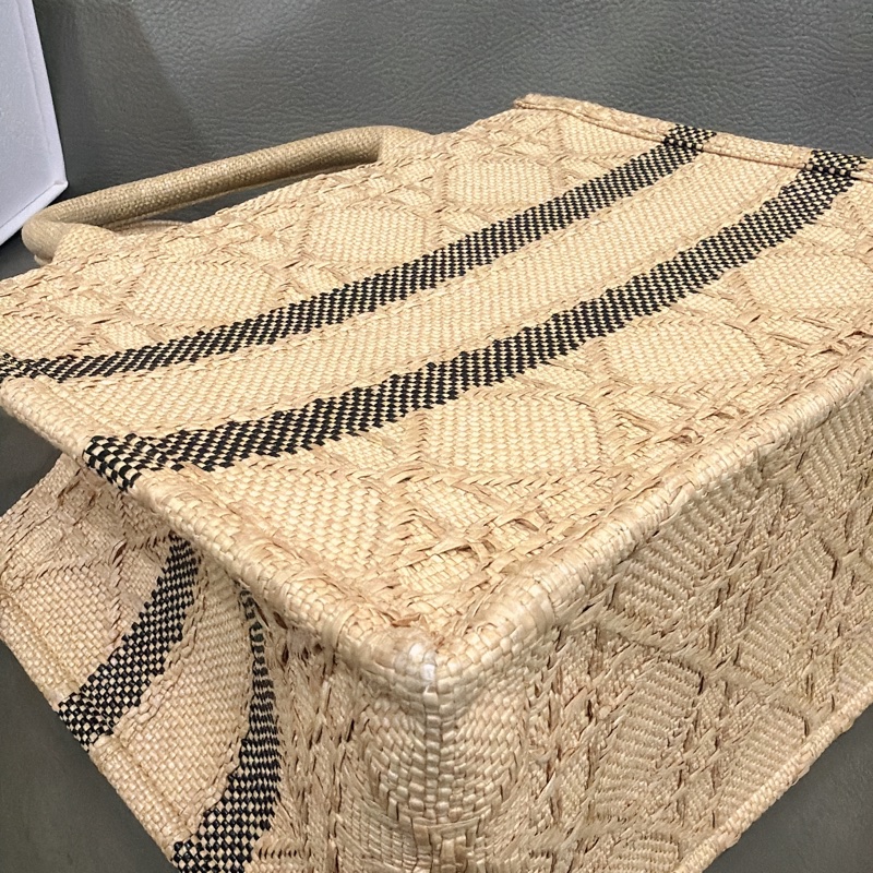 Dior草編托特包 小號-12