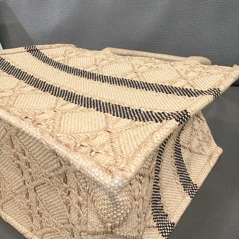 Dior草編托特包 小號-13