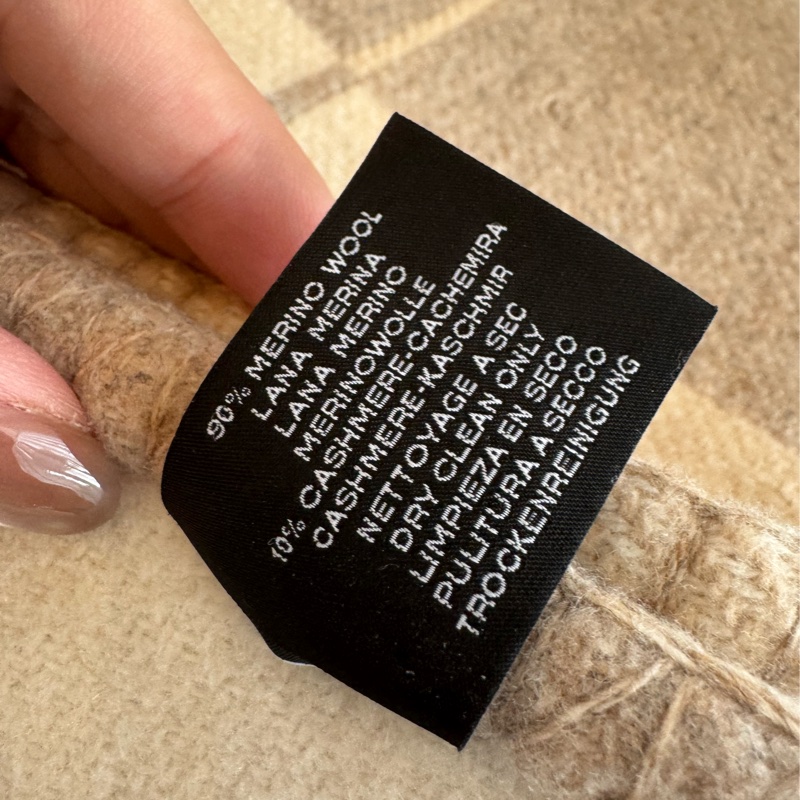 Hermes米灰駝色羊毛毛毯✨高級感十足-7