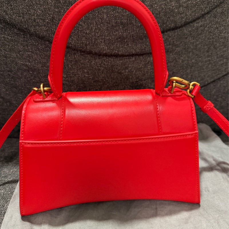 專櫃正品 BALENCIAGA 593546 紅沙漏包包 手提包 聖誕紅色-7