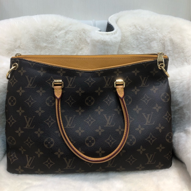 LV PALLAS 黃色傳奇 MM 兩用手袋 老花 XC170-1