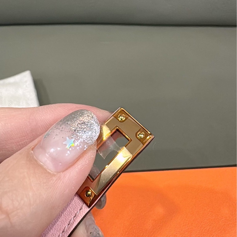 愛馬仕雙圈Kelly手環 尺寸T2 粉/玫瑰金-8