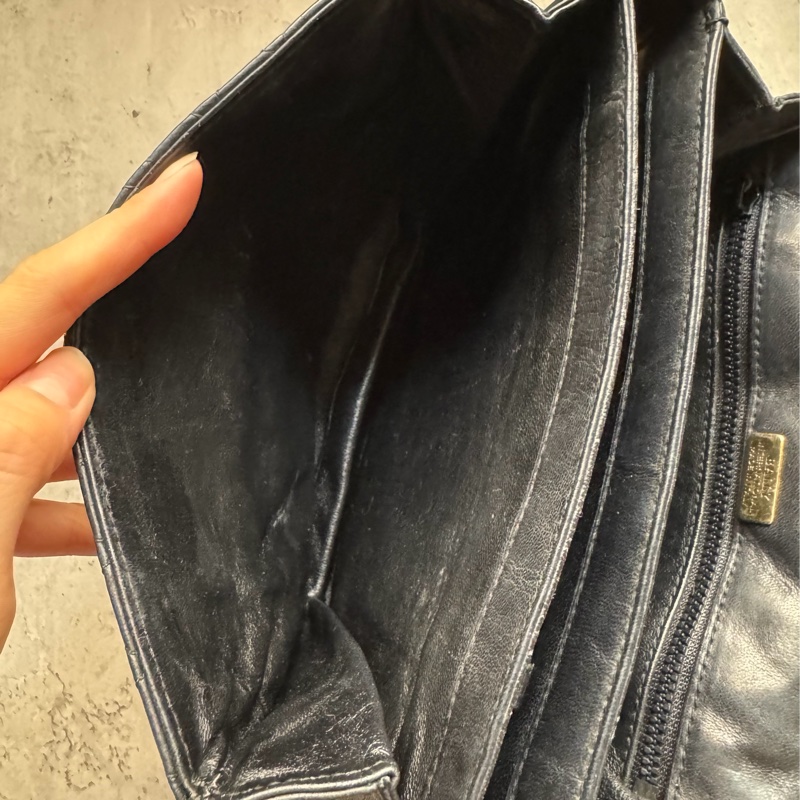 Bally 黑色菱格紋 classic flap chain bag 真皮鏈包 斜背手提-29