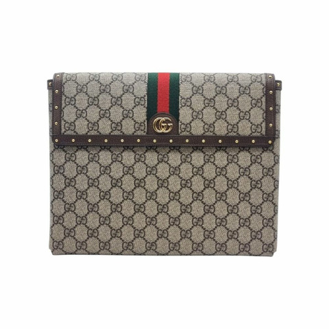 GUCCI 全新 GG Supreme Ophidia 平板電腦保護套手拿包 681052