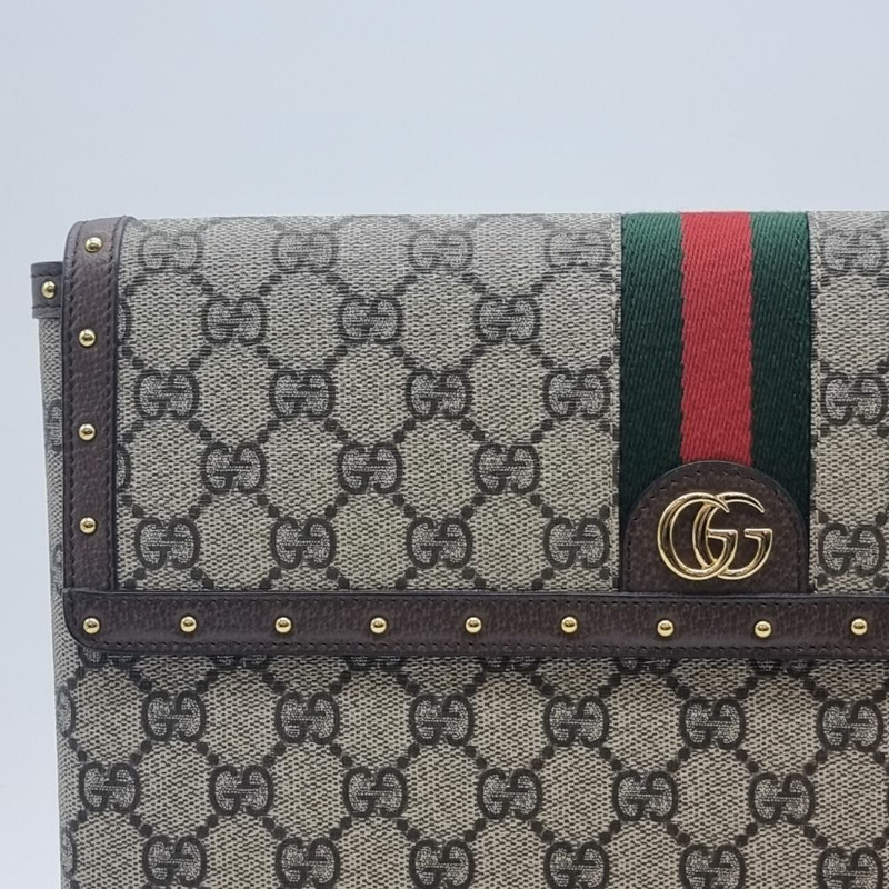【包稅】GUCCI 全新 GG Supreme Ophidia 平板電腦保護套手拿包 681052-2