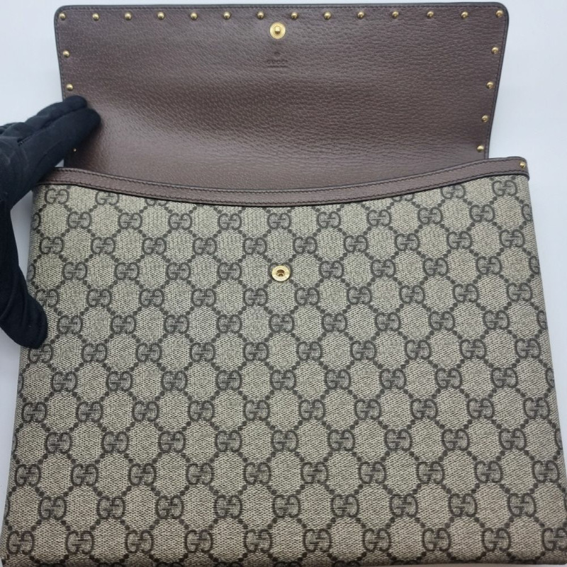 【包稅】GUCCI 全新 GG Supreme Ophidia 平板電腦保護套手拿包 681052-5
