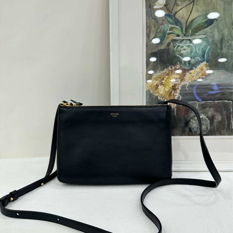 CELINE黑金三合一Trio單肩斜背包,實用時髦,適合多種場合,可鹽可甜-3