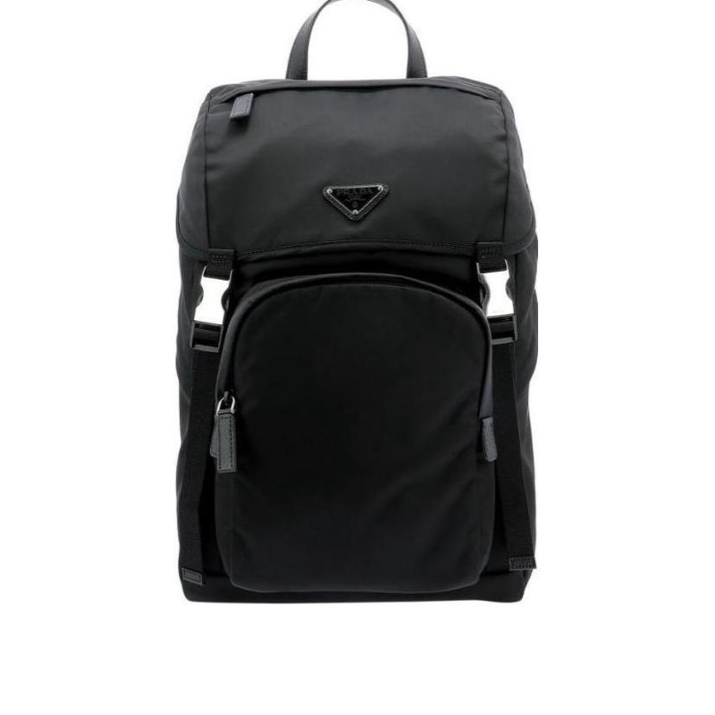 Prada 男士 Re-Nylon與Saffiano皮質背包均碼碼常規、27cm*17cm*45cm-0