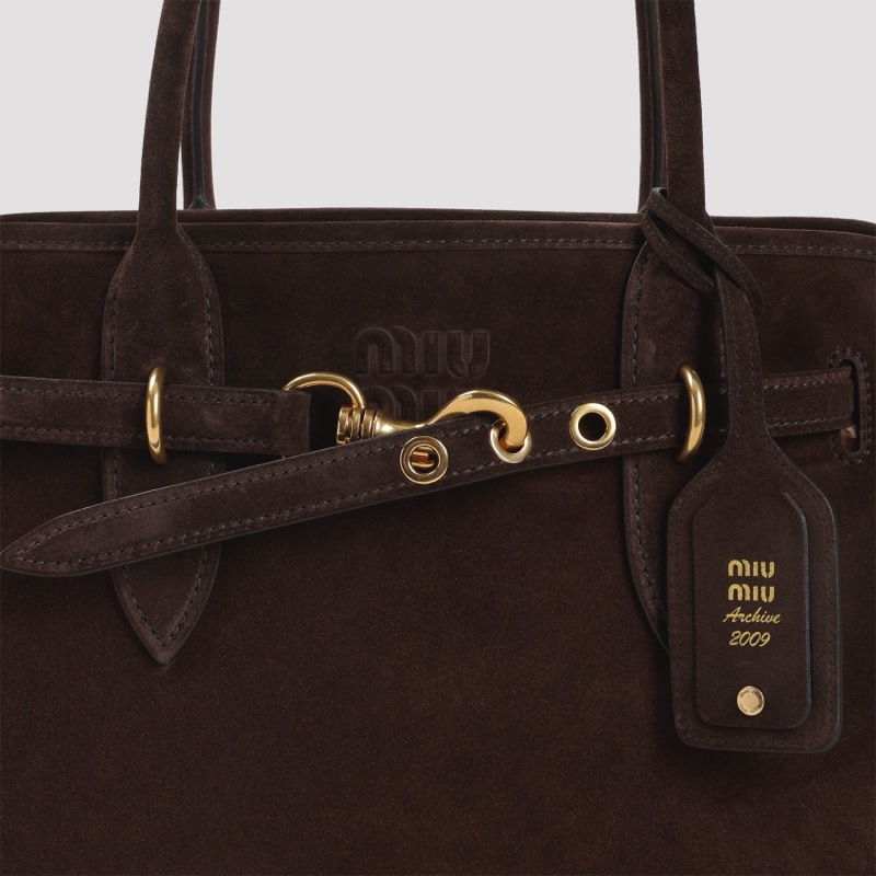 Miu Miu 女士 Aventure 絨面革包均碼碼常規、44cm*14.5cm*22.5cm-3