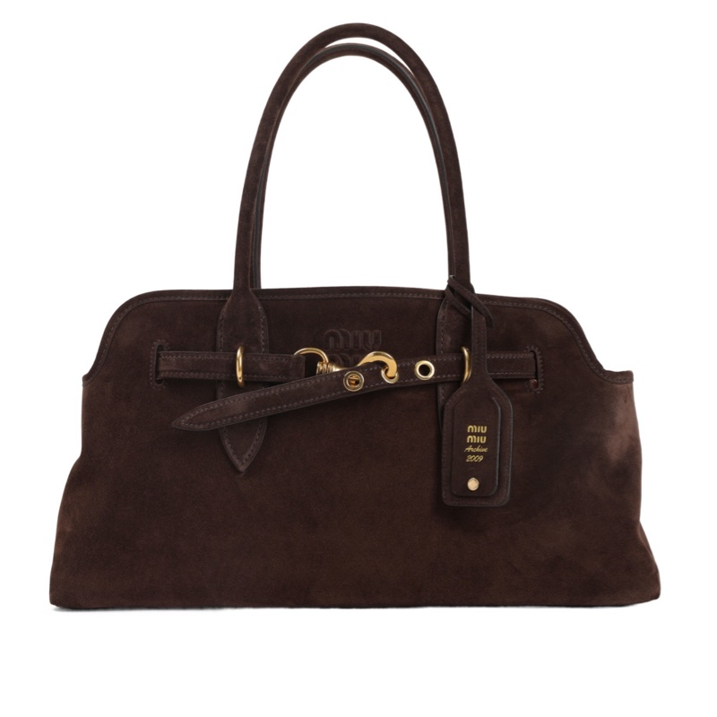 Miu Miu 女士 Aventure 絨面革包均碼碼常規、44cm*14.5cm*22.5cm-4