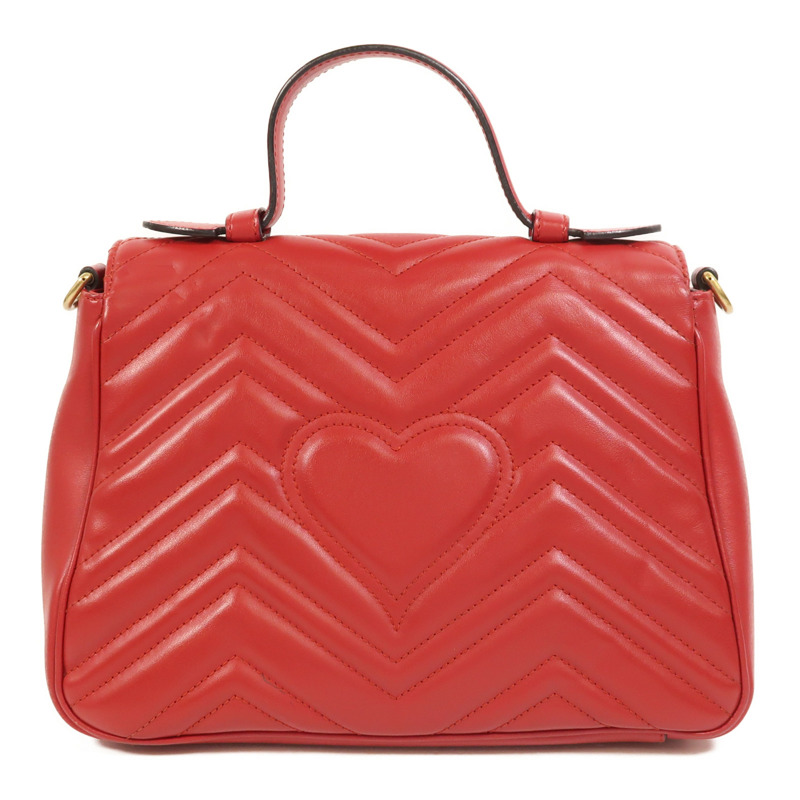 GUCCI 牛皮皮革GG Marmont金扣手挽肩背兩用袋-1