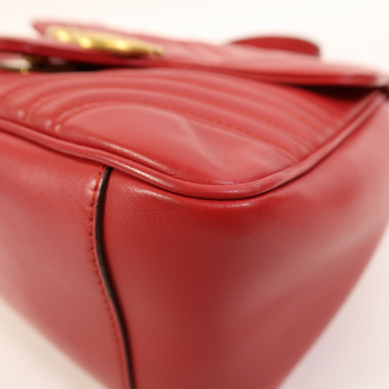 GUCCI 牛皮皮革GG Marmont金扣手挽肩背兩用袋-9