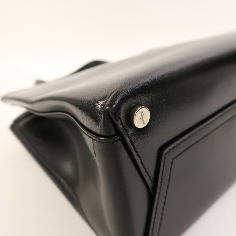 Salvatore Ferragamo 牛皮皮革2 Way Shoulder銀扣手挽肩背兩用袋-11