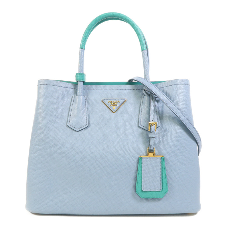 PRADA Saffiano皮革2 Way Shoulder金扣手挽肩背兩用袋-0