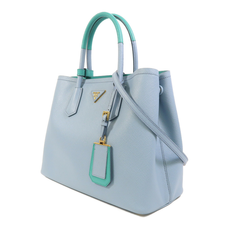PRADA Saffiano皮革2 Way Shoulder金扣手挽肩背兩用袋-2