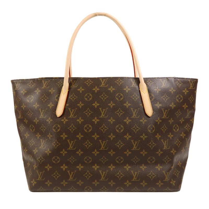 LOUIS VUITTON Monogram Raspail MM金扣肩背袋/手挽袋棕色-0