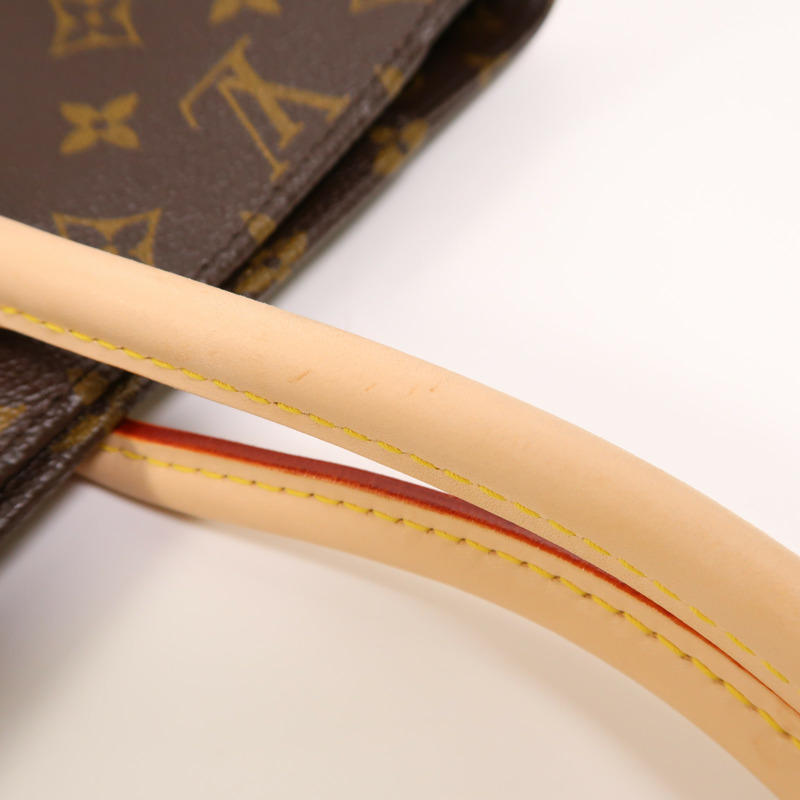 LOUIS VUITTON Monogram Raspail MM金扣肩背袋/手挽袋棕色-12