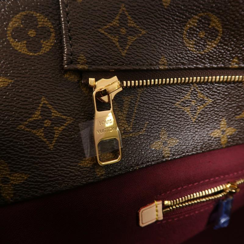 LOUIS VUITTON Monogram Raspail MM金扣肩背袋/手挽袋棕色-13