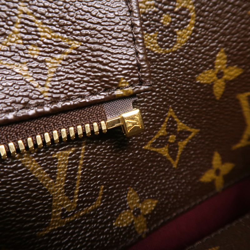 LOUIS VUITTON Monogram Raspail MM金扣肩背袋/手挽袋棕色-14