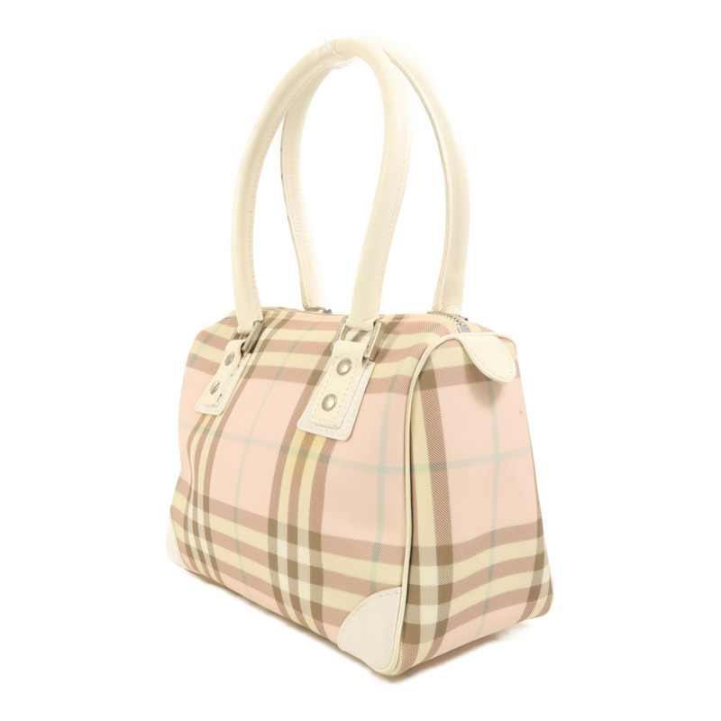 BURBERRY 塗層帆布Hand Bag銀扣手挽袋-3