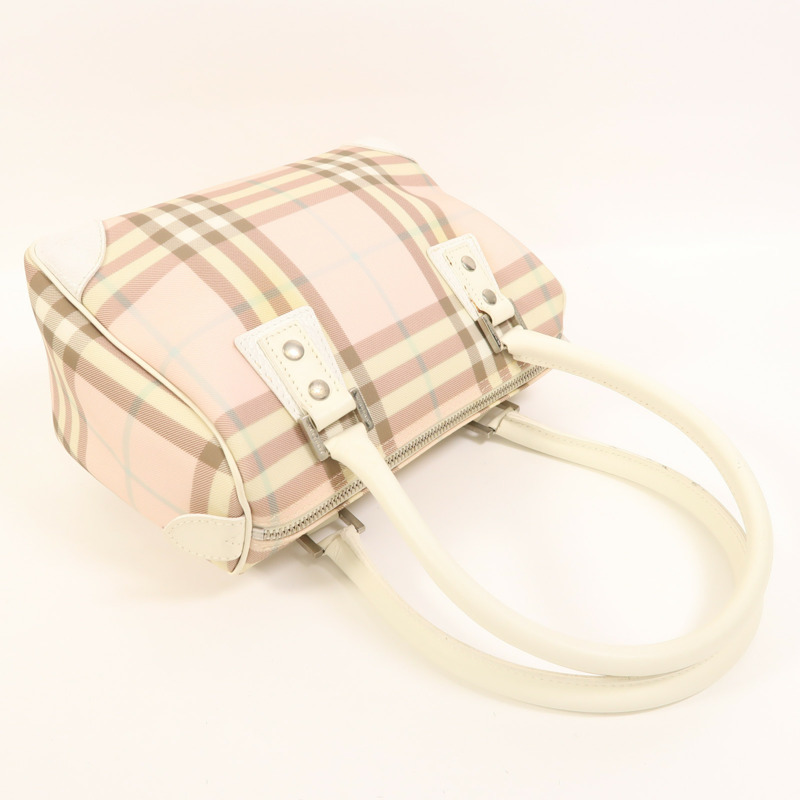 BURBERRY 塗層帆布Hand Bag銀扣手挽袋-8