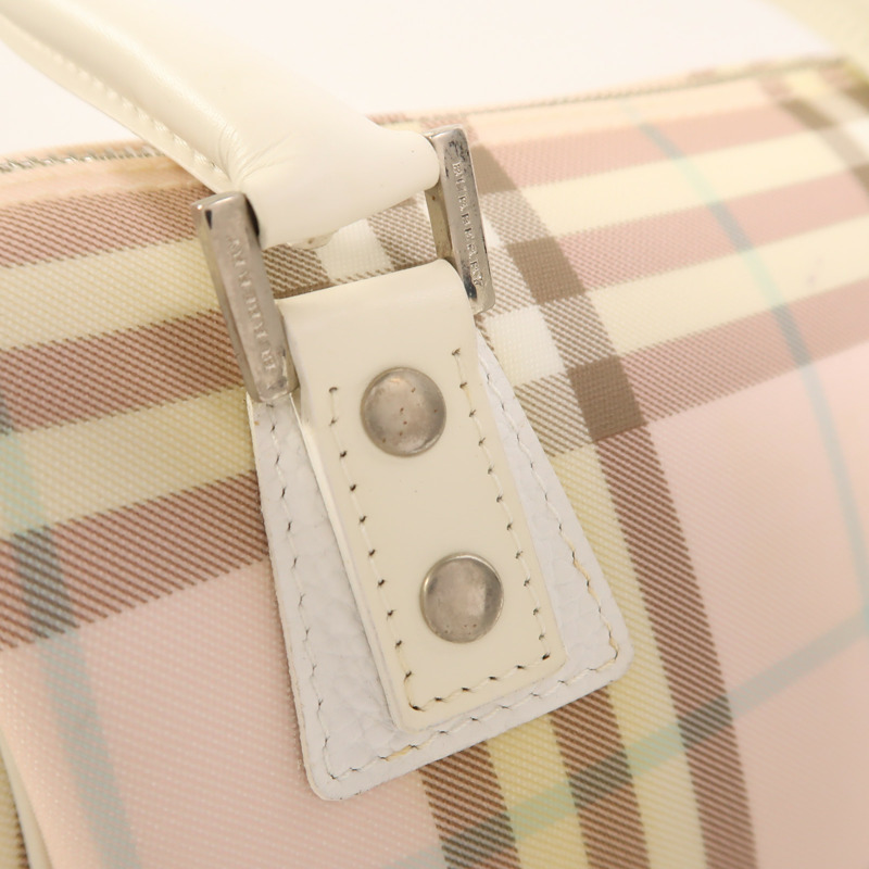 BURBERRY 塗層帆布Hand Bag銀扣手挽袋-15