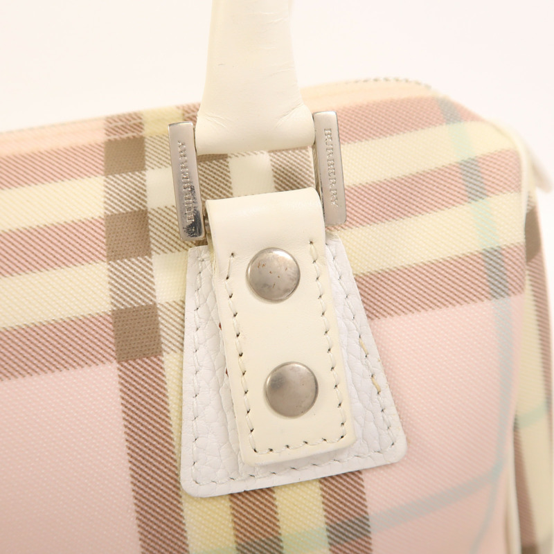 BURBERRY 塗層帆布Hand Bag銀扣手挽袋-18