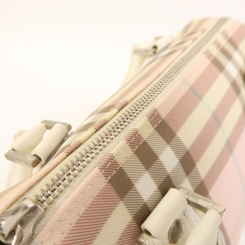 BURBERRY 塗層帆布Hand Bag銀扣手挽袋-19