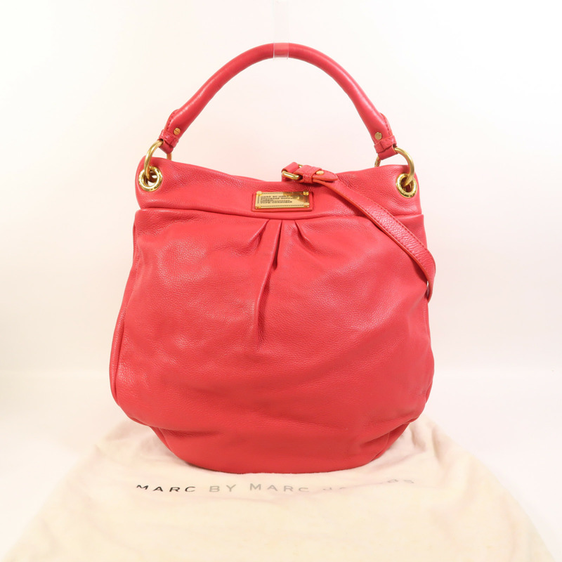 MARC BY MARC JACOBS 牛皮皮革2 Way Shoulder金扣手挽肩背兩用袋-8