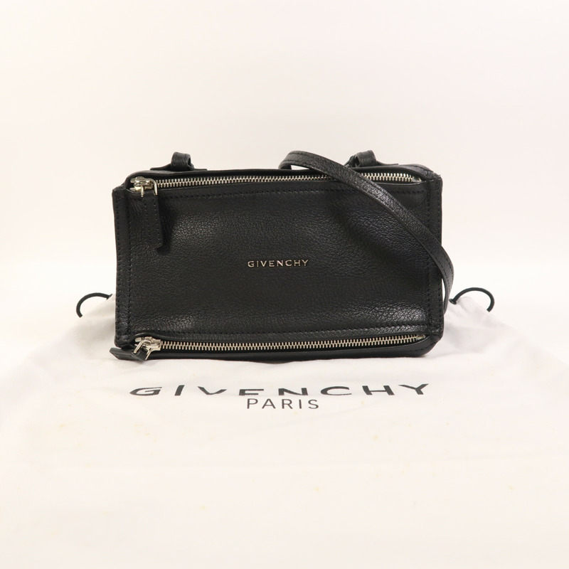 GIVENCHY 牛皮皮革Pandora銀扣肩背袋-8