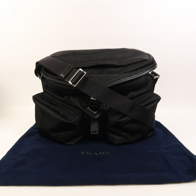 PRADA 尼龍Shoulder Bag銀扣肩背袋-7