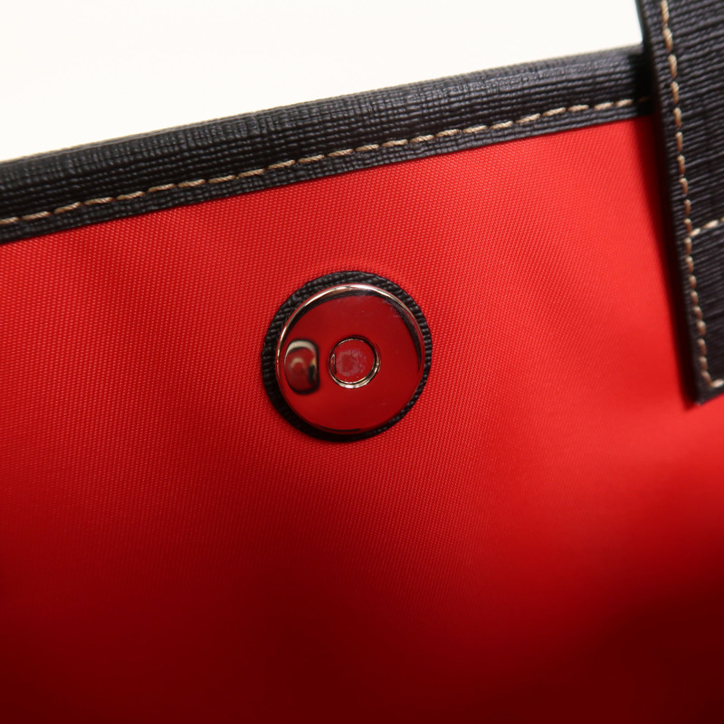 GUCCI 塗層帆布/牛皮皮革LadyBug銀扣手挽肩背兩用袋-14