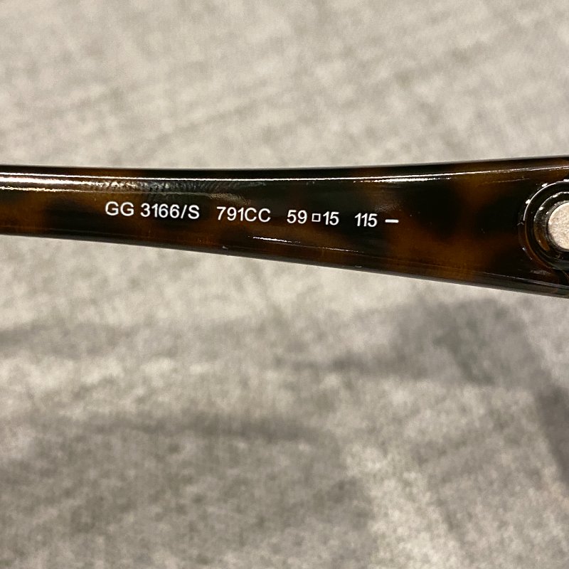 GUCCI 太陽眼鏡琥珀鏡框咖灰鏡片-9