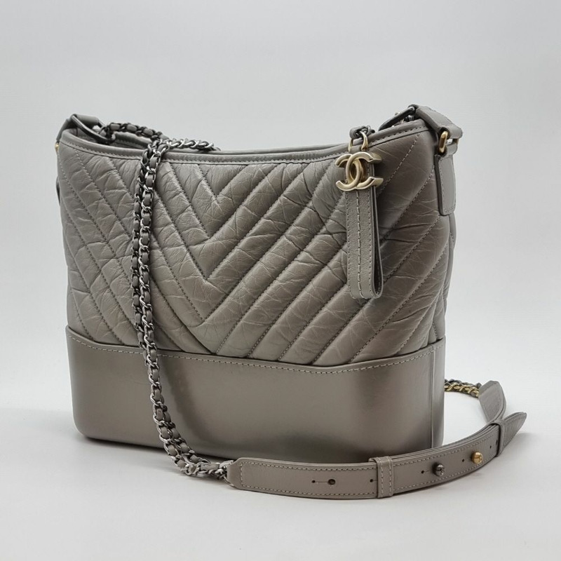 【包稅】CHANEL Gabrielle Hobo Bag 灰色 CHB061820-1