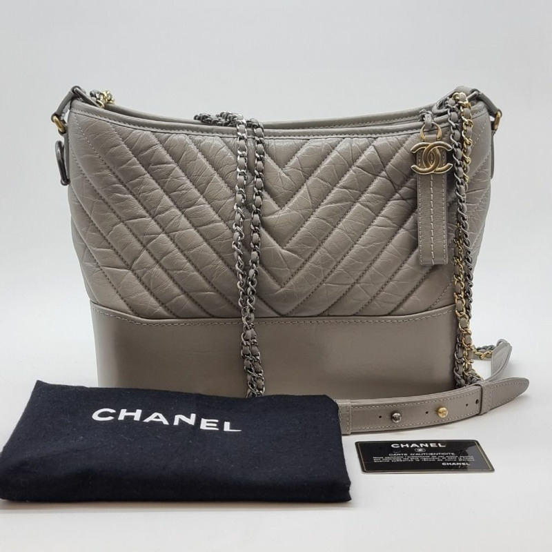 【包稅】CHANEL Gabrielle Hobo Bag 灰色 CHB061820-6