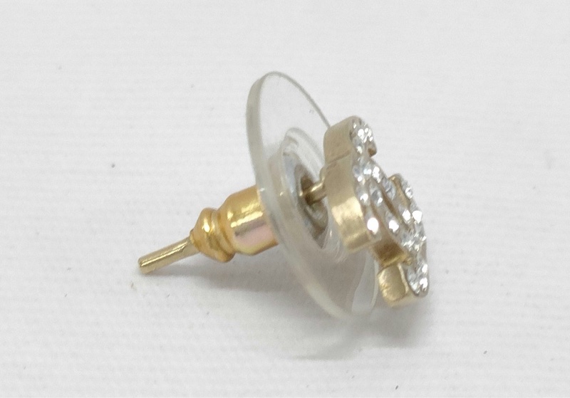 Chanel經典雙 C 水鑽耳環-6