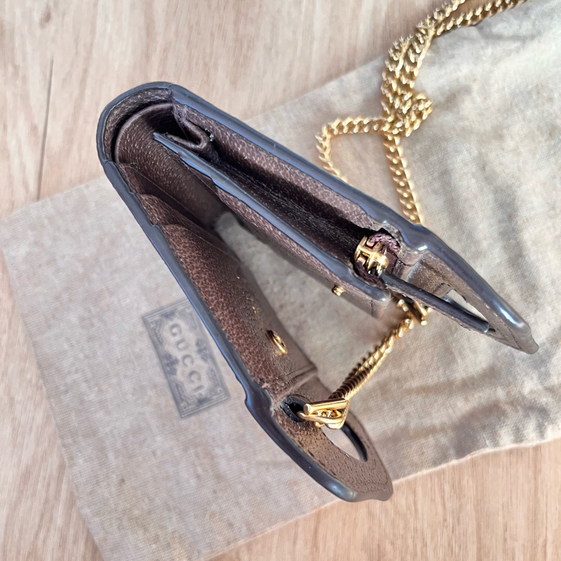 超罕有 絕版 Gucci Bananya print 可愛貓咪 斜背錢包-5