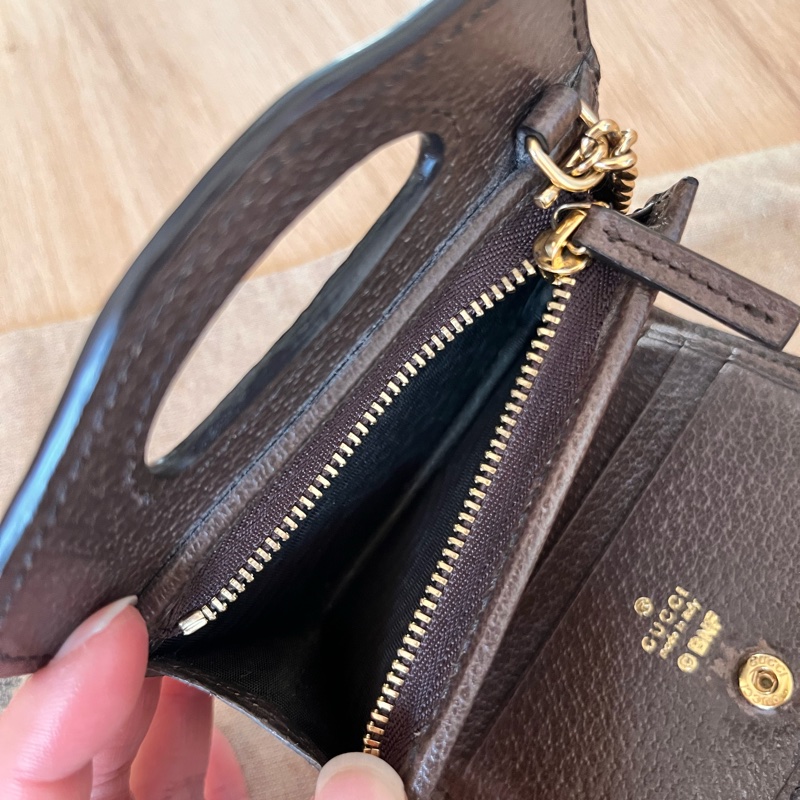 超罕有 絕版 Gucci Bananya print 可愛貓咪 斜背錢包-8